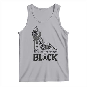 In May We Wear Black Tank Top Skin Cancer Support Gift For Her TS12 Athletic Heather Print Your Wear