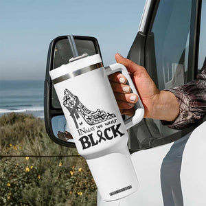 In May We Wear Black Tumbler With Handle Skin Cancer Support Gift For Her TS12 Print Your Wear