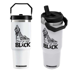 In May We Wear Black Flip Straw Tumbler Skin Cancer Support Gift For Her TS12 One Size: 30 oz White Print Your Wear