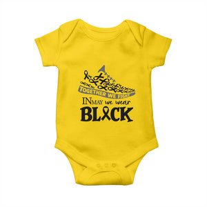 In May We Wear Black Baby Onesie Melanoma Support Family Gift TS12 Daisy Print Your Wear