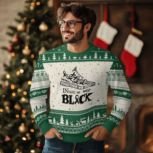 In May We Wear Black Ugly Christmas Sweater Melanoma Support Family Gift TS12 Beige Green Print Your Wear