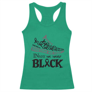 In May We Wear Black Racerback Tank Top Melanoma Support Family Gift TS12 Irish Green Print Your Wear