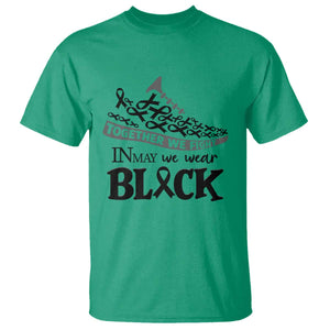 In May We Wear Black T Shirt Melanoma Support Family Gift TS12 Irish Green Print Your Wear