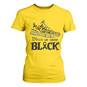 In May We Wear Black T Shirt For Women Melanoma Support Family Gift TS12 Daisy Print Your Wear