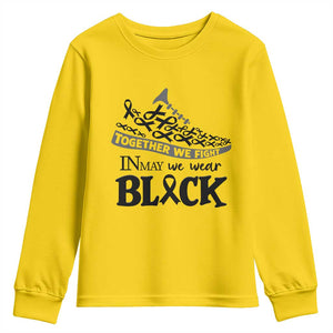 In May We Wear Black Youth Sweatshirt Melanoma Support Family Gift TS12 Daisy Print Your Wear