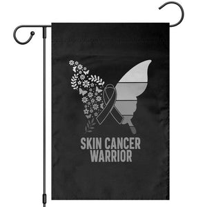 Floral Butterfly Melanoma Awarenes Garden Flag Black Ribbon Warrior Support Gift TS12 Black Print Your Wear