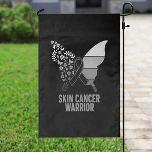 Floral Butterfly Melanoma Awarenes Garden Flag Black Ribbon Warrior Support Gift TS12 Print Your Wear