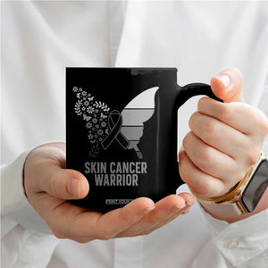 Floral Butterfly Melanoma Awarenes Coffee Mug Black Ribbon Warrior Support Gift TS12 Print Your Wear