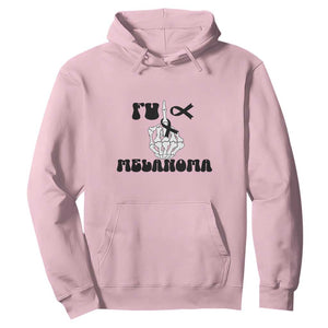 Fuck Melanoma Awareness Hoodie Skeleton Hand Ribbon Warrior Gift TS12 Light Pink Print Your Wear