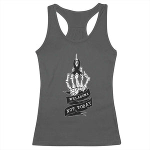 Melanoma Fighter Not Today Racerback Tank Top Skin Cancer Awareness Gift TS12 Dark Heather Print Your Wear
