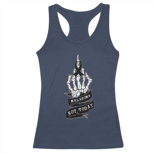 Melanoma Fighter Not Today Racerback Tank Top Skin Cancer Awareness Gift TS12 Navy Print Your Wear