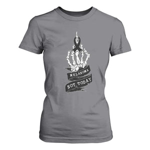 Melanoma Fighter Not Today T Shirt For Women Skin Cancer Awareness Gift TS12 Charcoal Print Your Wear