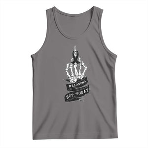 Melanoma Fighter Not Today Tank Top Skin Cancer Awareness Gift TS12 Deep Heather Print Your Wear
