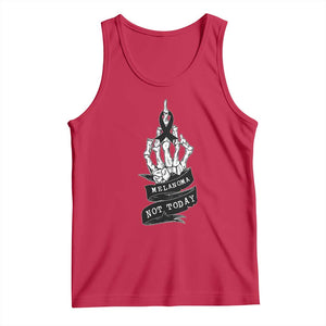 Melanoma Fighter Not Today Tank Top Skin Cancer Awareness Gift TS12 Red Print Your Wear