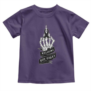 Melanoma Fighter Not Today Toddler T Shirt Skin Cancer Awareness Gift TS12 Purple Print Your Wear