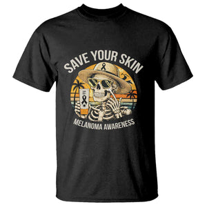 Funny Melanoma Cancer Awareness Graphic T Shirt Save Your Skin TS12 Black Print Your Wear