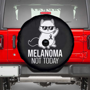 Melanoma Fighter Cat Spare Tire Cover Not Today Skin Cancer Awareness TS12 Black Print Your Wear