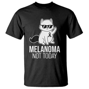 Melanoma Fighter Cat T Shirt Not Today Skin Cancer Awareness TS12 Black Print Your Wear