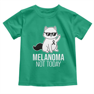 Melanoma Fighter Cat Toddler T Shirt Not Today Skin Cancer Awareness TS12 Irish Green Print Your Wear