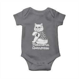 British Shorthair Skin Cancer Awareness Baby Onesie Melanoma Fighter Cat Gift TS12 Charcoal Print Your Wear