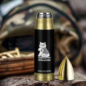 British Shorthair Skin Cancer Awareness Bullet Tumbler Melanoma Fighter Cat Gift TS12 Print Your Wear