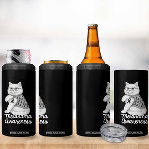 British Shorthair Skin Cancer Awareness 4 in 1 Can Cooler Tumbler Melanoma Fighter Cat Gift TS12 Print Your Wear