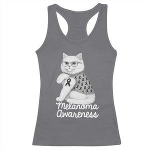 British Shorthair Skin Cancer Awareness Racerback Tank Top Melanoma Fighter Cat Gift TS12 Charcoal Print Your Wear