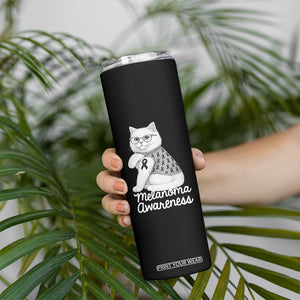 British Shorthair Skin Cancer Awareness Skinny Tumbler Melanoma Fighter Cat Gift TS12 Print Your Wear