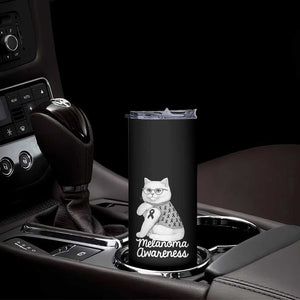 British Shorthair Skin Cancer Awareness Skinny Tumbler Melanoma Fighter Cat Gift TS12 Print Your Wear