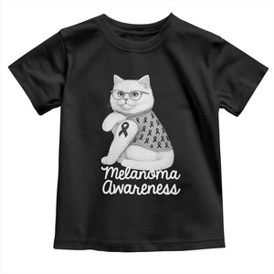 British Shorthair Skin Cancer Awareness Toddler T Shirt Melanoma Fighter Cat Gift TS12 Black Print Your Wear