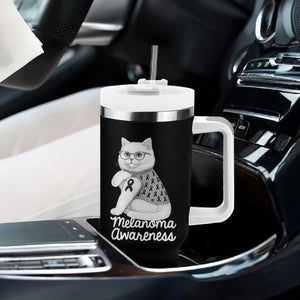 British Shorthair Skin Cancer Awareness Tumbler With Handle Melanoma Fighter Cat Gift TS12 Print Your Wear