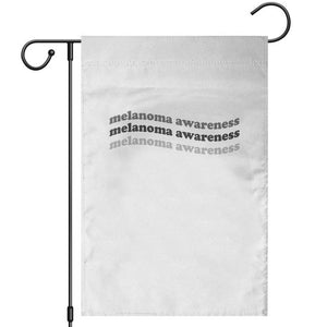 Melanoma Groovy Wavy Typography Garden Flag Skin Cancer Warrior Gift TS12 White Print Your Wear