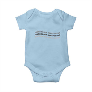 Melanoma Groovy Wavy Typography Baby Onesie Skin Cancer Warrior Gift TS12 Light Blue Print Your Wear