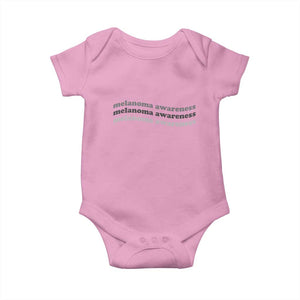Melanoma Groovy Wavy Typography Baby Onesie Skin Cancer Warrior Gift TS12 Light Pink Print Your Wear