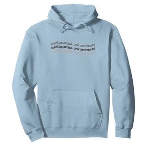 Melanoma Groovy Wavy Typography Hoodie Skin Cancer Warrior Gift TS12 Light Blue Print Your Wear