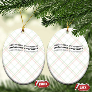 Melanoma Groovy Wavy Typography Ceramic Ornament Skin Cancer Warrior Gift TS12 Print Your Wear