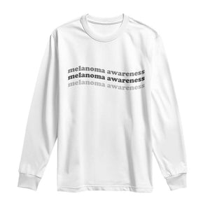 Melanoma Groovy Wavy Typography Long Sleeve Shirt Skin Cancer Warrior Gift TS12 White Print Your Wear