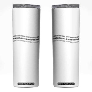 Melanoma Groovy Wavy Typography Skinny Tumbler Skin Cancer Warrior Gift TS12 White Print Your Wear