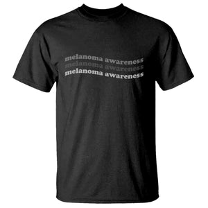 Melanoma Groovy Wavy Typography T Shirt Skin Cancer Warrior Gift TS12 Black Print Your Wear