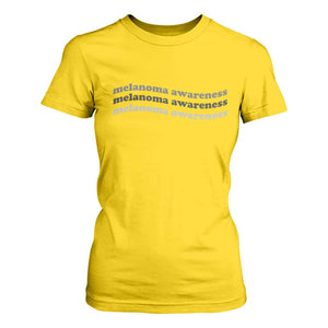 Melanoma Groovy Wavy Typography T Shirt For Women Skin Cancer Warrior Gift TS12 Daisy Print Your Wear