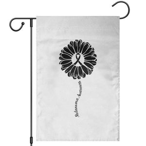 Melanoma Awareness Black Ribbon Flower Garden Flag Skin Cancer Fighter Gift TS12 White Print Your Wear