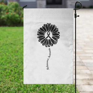 Melanoma Awareness Black Ribbon Flower Garden Flag Skin Cancer Fighter Gift TS12 Print Your Wear