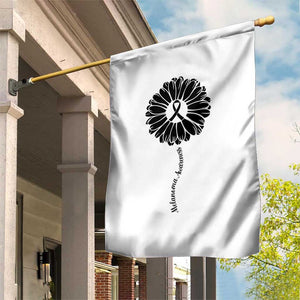 Melanoma Awareness Black Ribbon Flower Garden Flag Skin Cancer Fighter Gift TS12 Print Your Wear