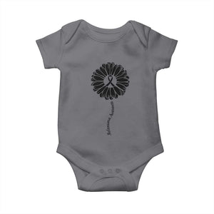 Melanoma Awareness Black Ribbon Flower Baby Onesie Skin Cancer Fighter Gift TS12 Charcoal Print Your Wear