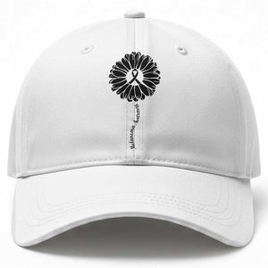 Melanoma Awareness Black Ribbon Flower Baseball Cap Skin Cancer Fighter Gift TS12 Print Your Wear