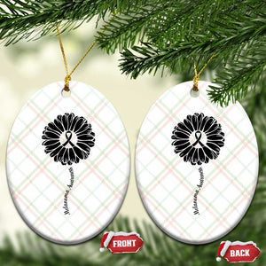 Melanoma Awareness Black Ribbon Flower Ceramic Ornament Skin Cancer Fighter Gift TS12 Print Your Wear