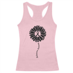 Melanoma Awareness Black Ribbon Flower Racerback Tank Top Skin Cancer Fighter Gift TS12 Light Pink Print Your Wear