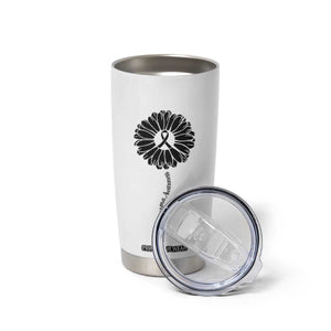 Melanoma Awareness Black Ribbon Flower Tumbler Cup Skin Cancer Fighter Gift TS12 Print Your Wear