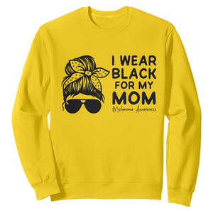 I Wear Black For My Mom Sweatshirt Melanoma Awareness Family Gift TS12 Daisy Print Your Wear