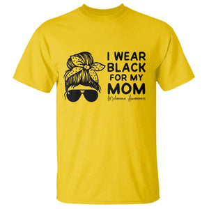 I Wear Black For My Mom T Shirt Melanoma Awareness Family Gift TS12 Daisy Print Your Wear